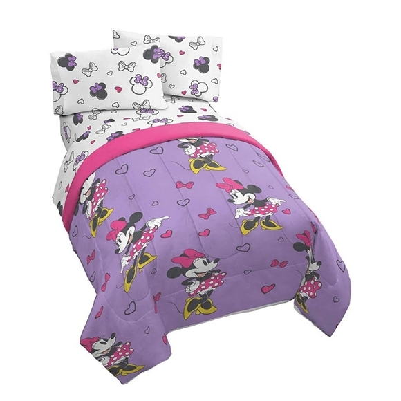 Minnie Mouse Purple Love Full Size Bed Set Disney